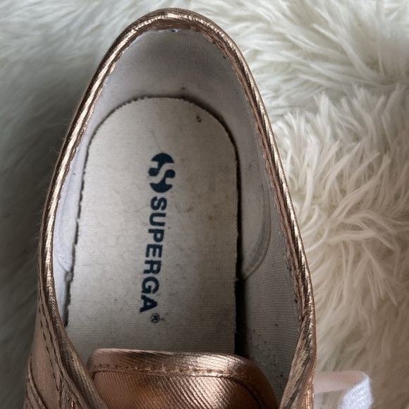 Superga COTU classic sneaker shiny rose gold US size 8. - Picture 3 of 9